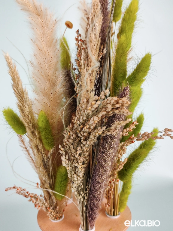 Настольная композиция из сухоцветов в колбах Б52-B104