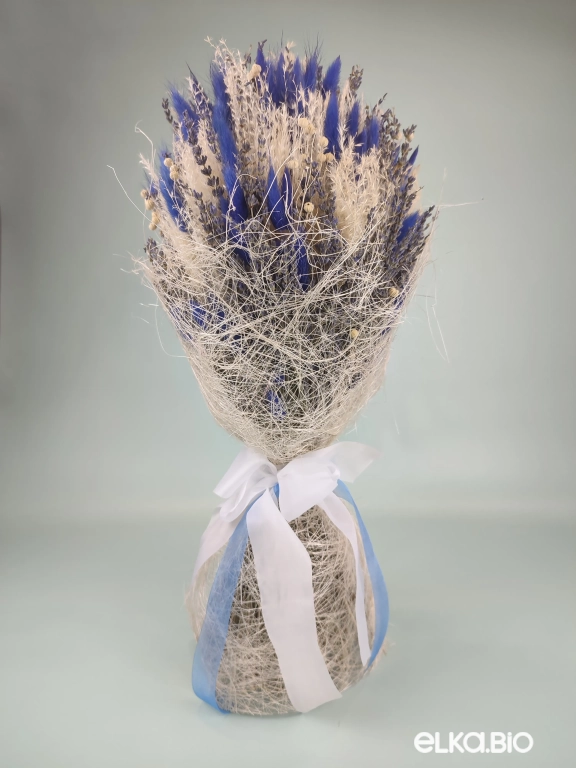 Большой букет из лаванды и синего лагуруса  Б135-B116