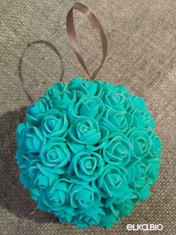 Декоративный шар из цветов Бирюза М13-В26