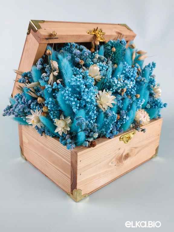 Настольная композиция из голубых сухоцветов Б57-B103 Настольная композиция из голубых сухоцветов Б57-B103