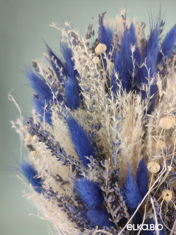 Большой букет из лаванды и синего лагуруса  Б135-B116