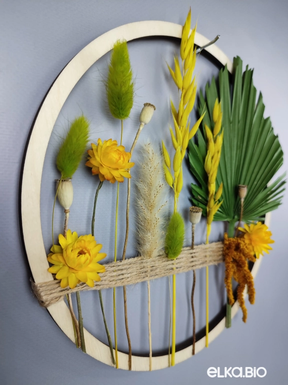 Панно из сухоцветов и листа пальмы Ю63-B102 Панно из сухоцветов и листа пальмы Ю63-B102