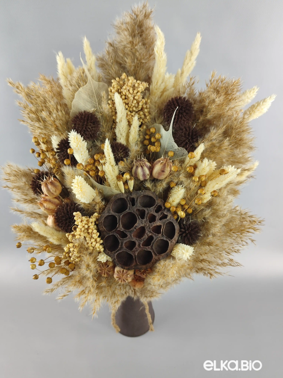 Большой букет из сухоцветов в вазе Ю56-B100