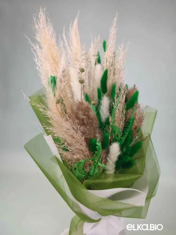 Букет из пампасной травы и лагуруса Б134-B116