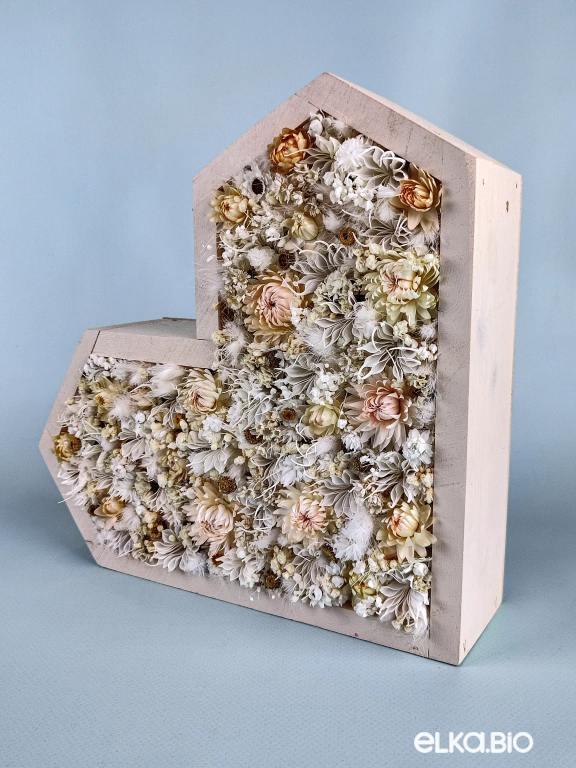 Подвесная композиция из сухоцветов "СЕРДЦЕ" Т188-B107