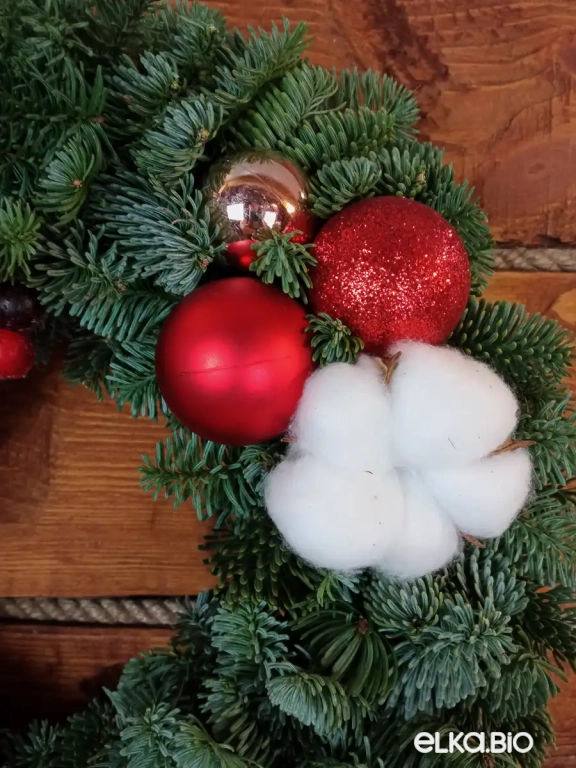 Новогодний венок из Нобилиса Рождественское вдохновение Ю51-В712 Новогодний венок из Нобилиса Рождественское вдохновение Ю51-В712