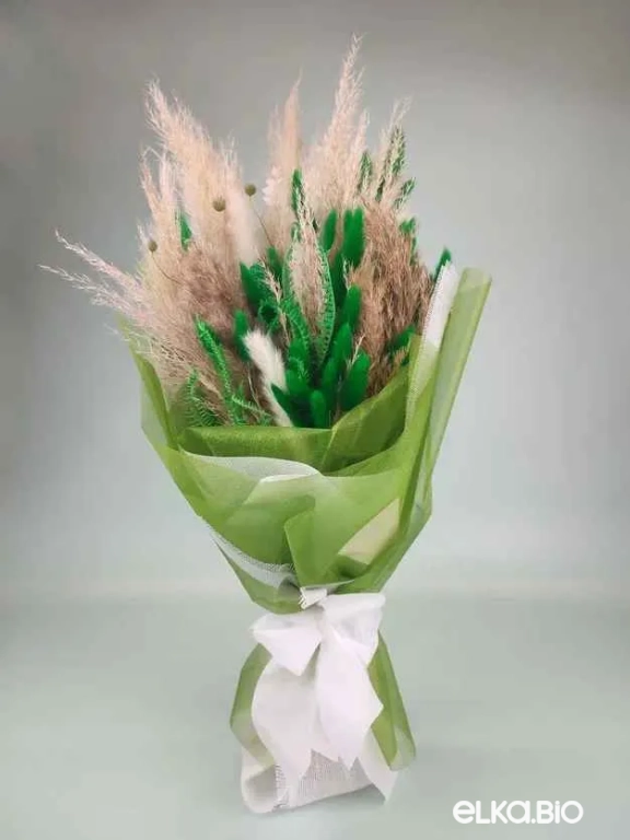 Букет из пампасной травы и лагуруса Б134-B116