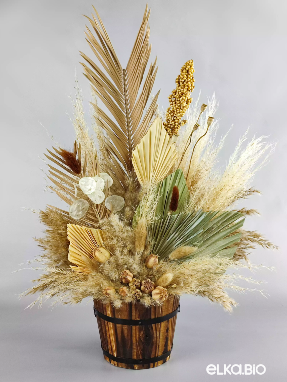 Настольная композиция с листьями пальмы А121-B101