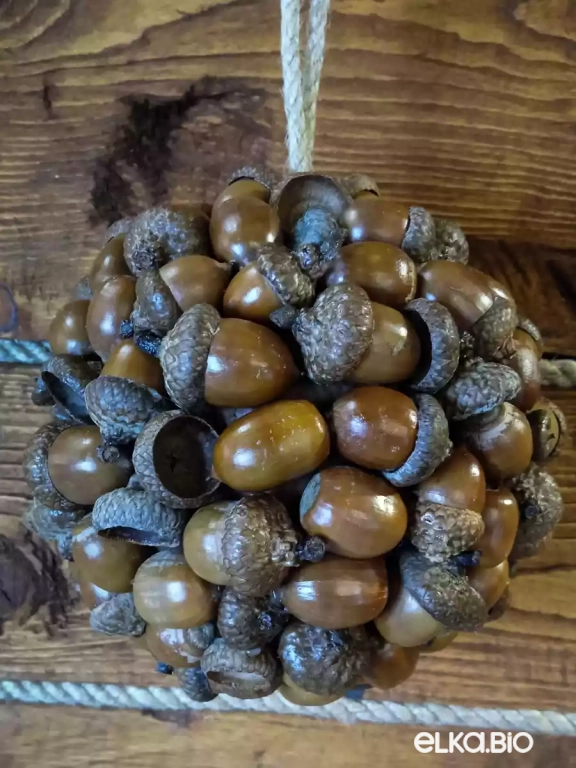 Декоративный шар из желудей красного дуба Желуди (средний) П44-В29