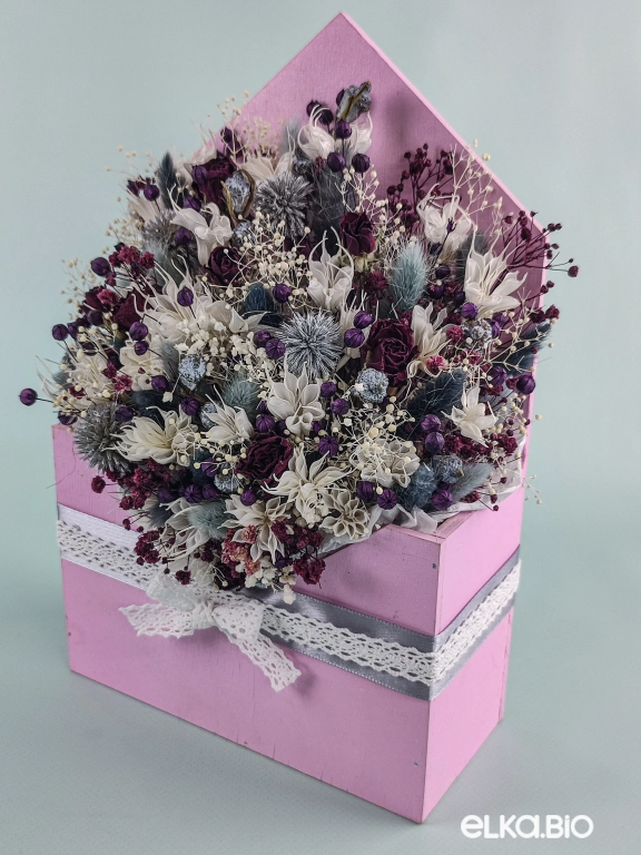 Композиция из гипсофилы, лагуруса и нигеллы Т166-B104