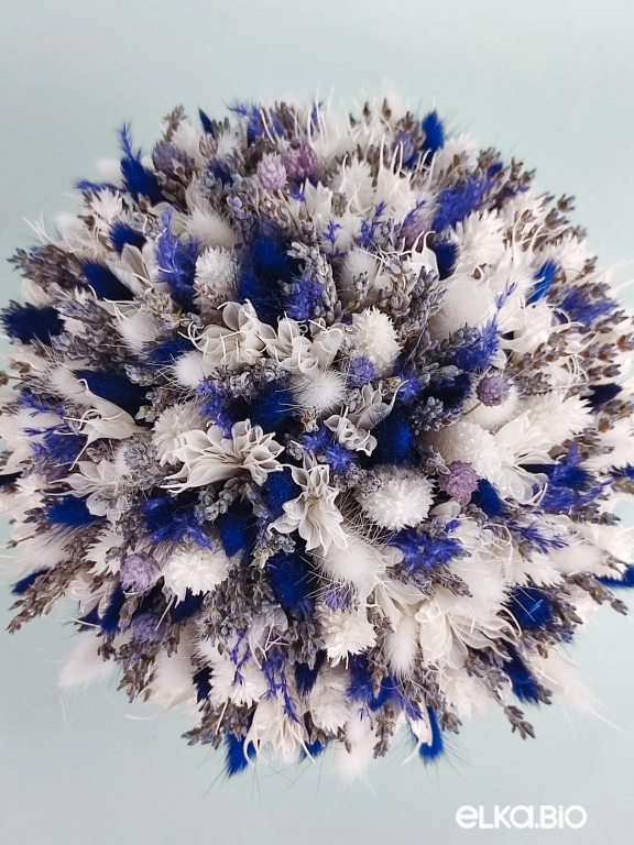 Шляпная коробка с лавандином и лагурусом Т155-B102