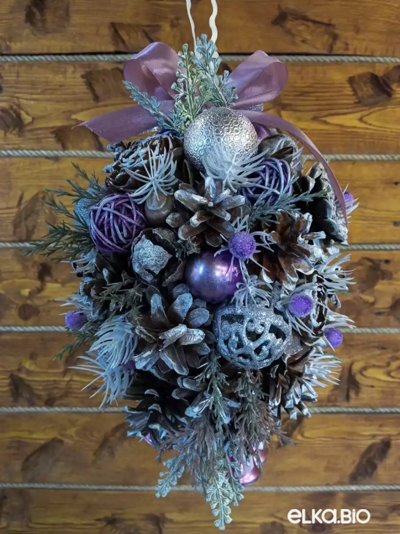 Подвесное украшение с колокольчиками Сиреневый туман Т92-В61