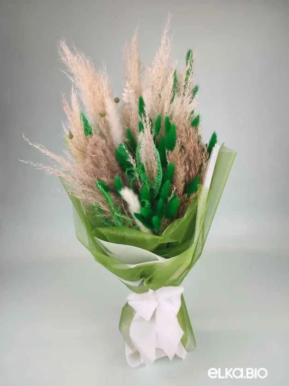 Букет из пампасной травы и лагуруса Б134-B116