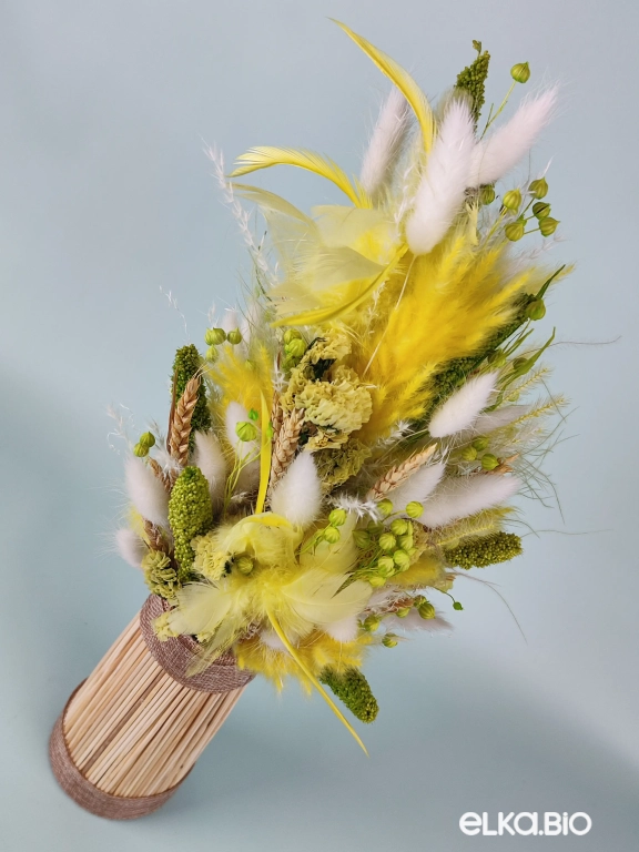 Букет из сухоцветов в вазе Б74-B104