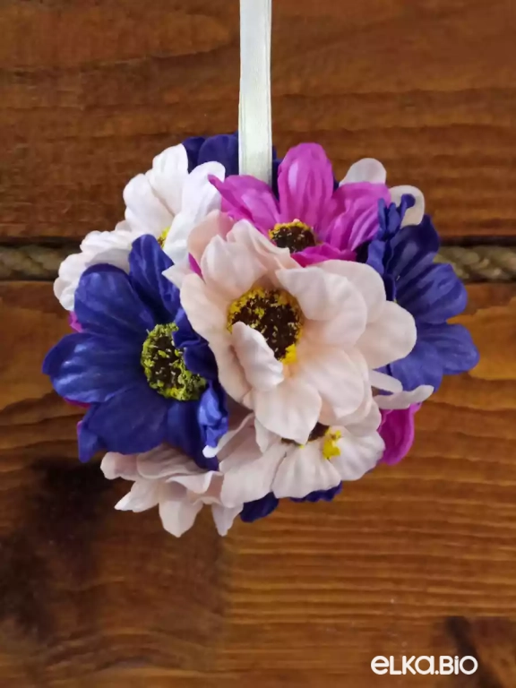 Декоративный шар из декоративных цветов Солнечный свет А53-В41 Декоративный шар из декоративных цветов Солнечный свет А53-В41