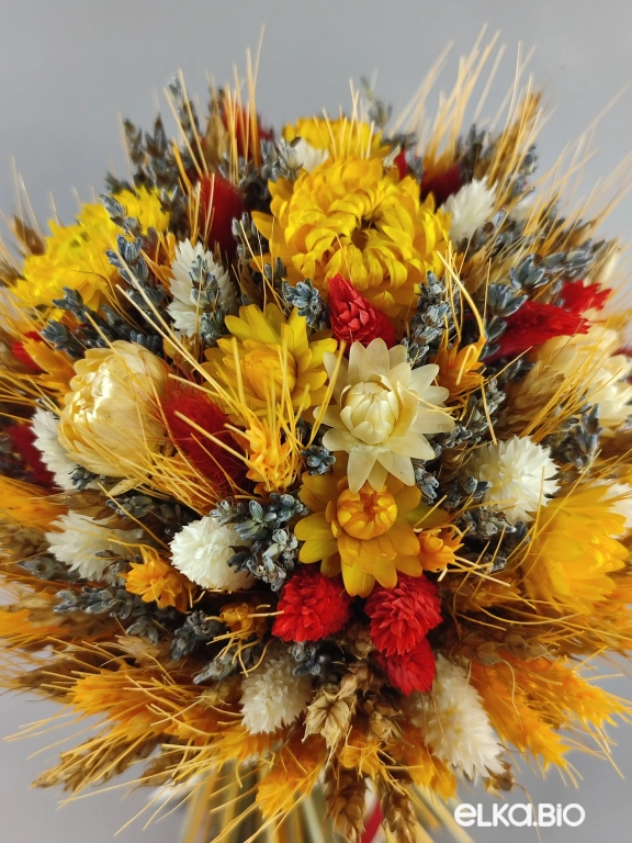 Букет из пшеницы, лаванды и лагуруса Т122-B100