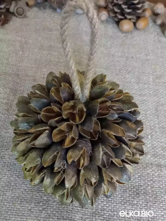 Декоративный шар из бакули Бакули в золоте П48-В42