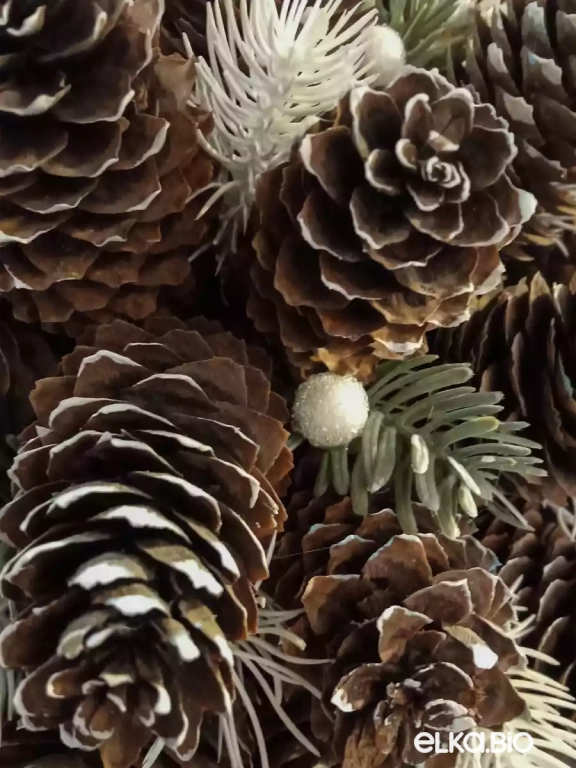 Декоративный шар из еловых шишек Сияние праздника Т67-В30