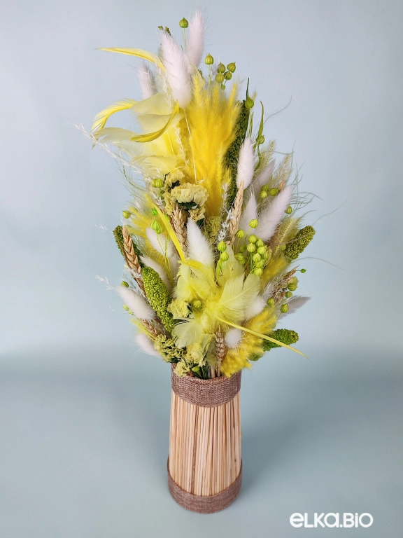 Букет из сухоцветов в вазе Б74-B104