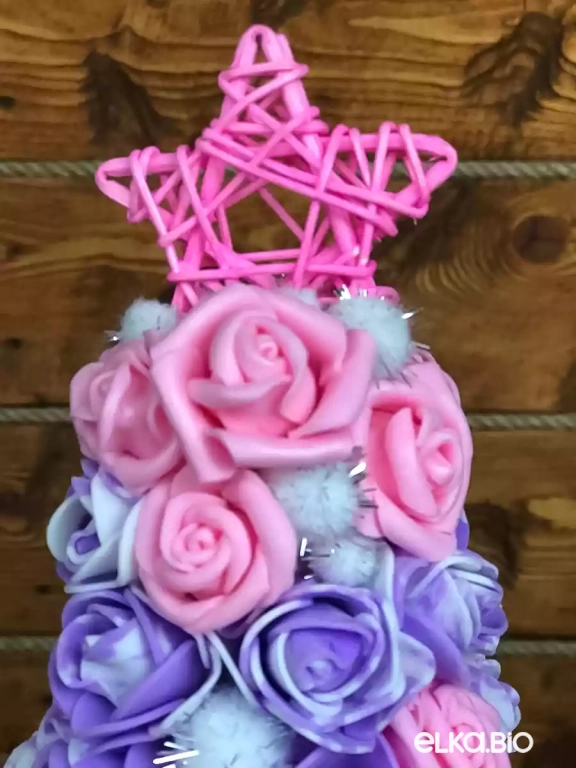 Настольная декоративная елка Сиреневые сны А7-В3