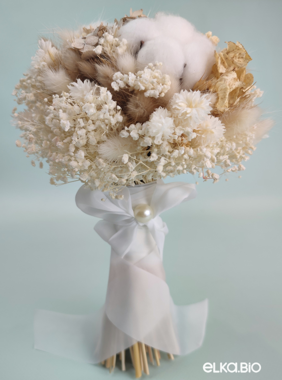 Букет из сухоцветов гортензии и лагуруса Т205-B116 Букет из сухоцветов гортензии и лагуруса Т205-B116