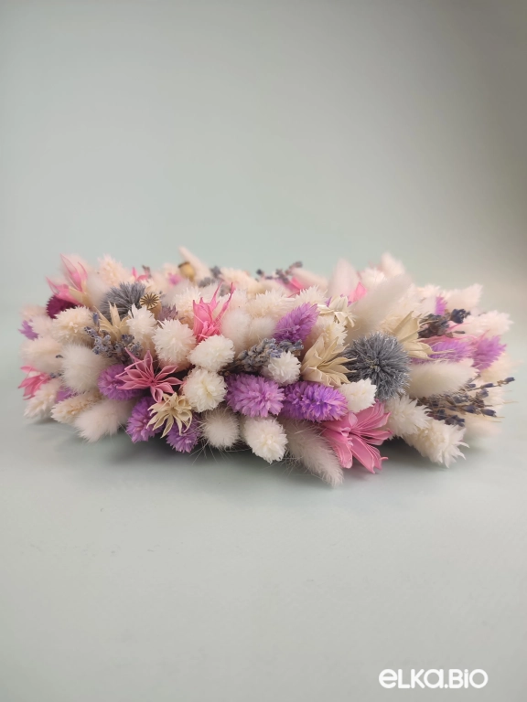 Венок из цветов лагуруса и фаляриса А168-B115