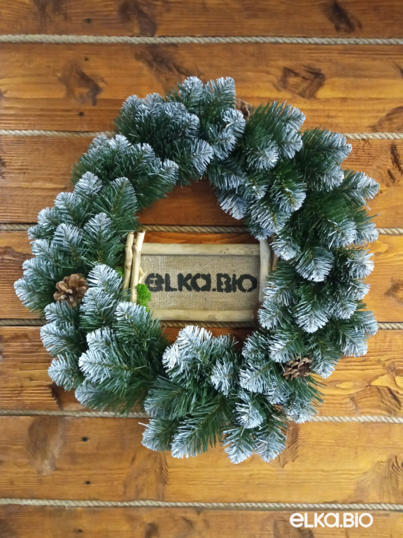 Новогодний венок Пихта с шишками 50 см-В527