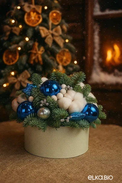 Новогодняя композиция из Нобилиса Зимняя стужа Ю41-В705