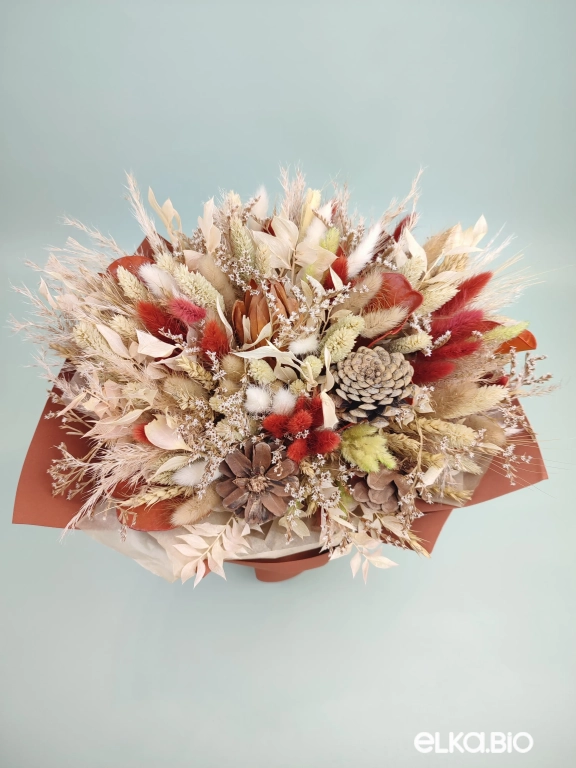 Букет из сухоцветов с шишками Б117-B113