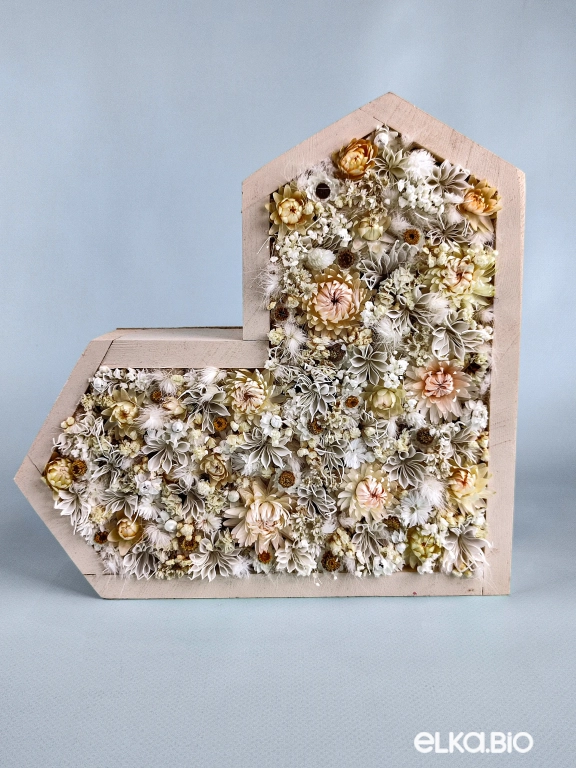 Подвесная композиция из сухоцветов "СЕРДЦЕ" Т188-B107