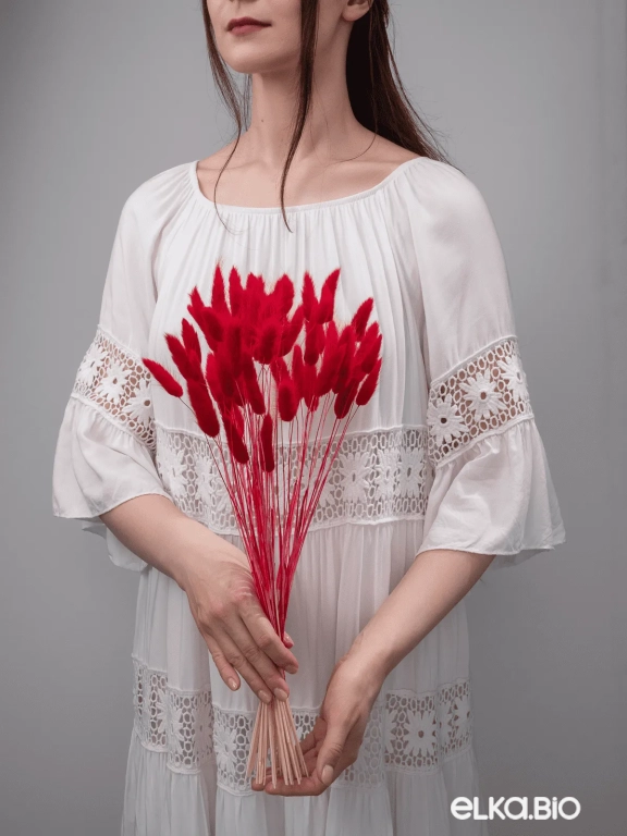 Лагурус красный высший сорт - 60 шт