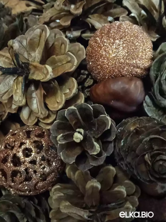 Декоративный шар из природного материала Грация Т74-В36