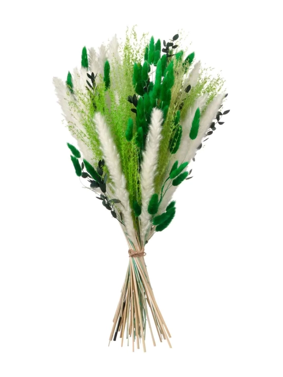 Сухоцветы эвкалипта, пампасной травы, мискантуса и лагуруса для декора. Набор М070