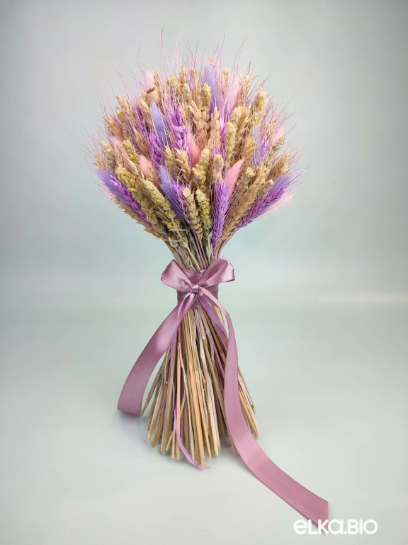 Букет из пшеницы и лагуруса А189-B114