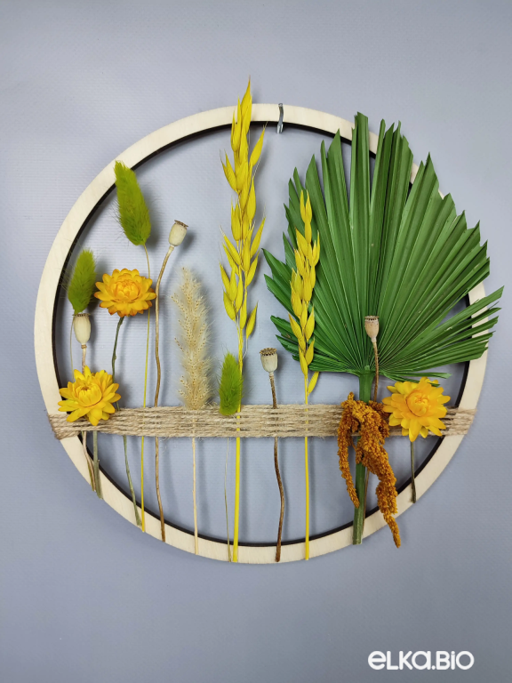 Панно из сухоцветов и листа пальмы Ю63-B102 Панно из сухоцветов и листа пальмы Ю63-B102