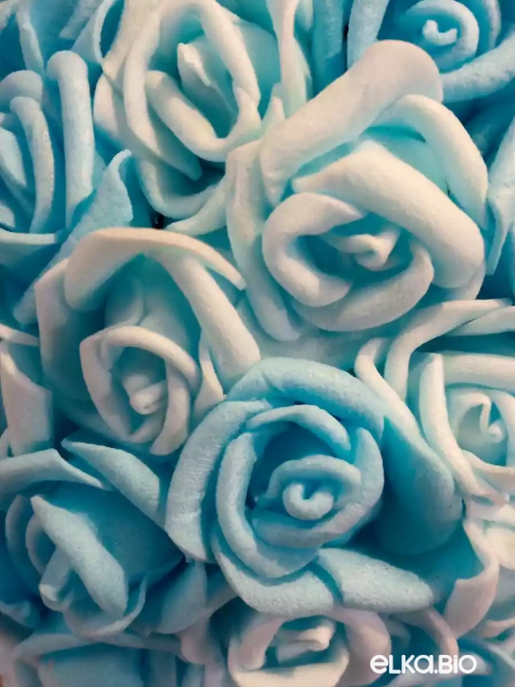 Декоративный шар из цветов Голубой бархат М21-В26