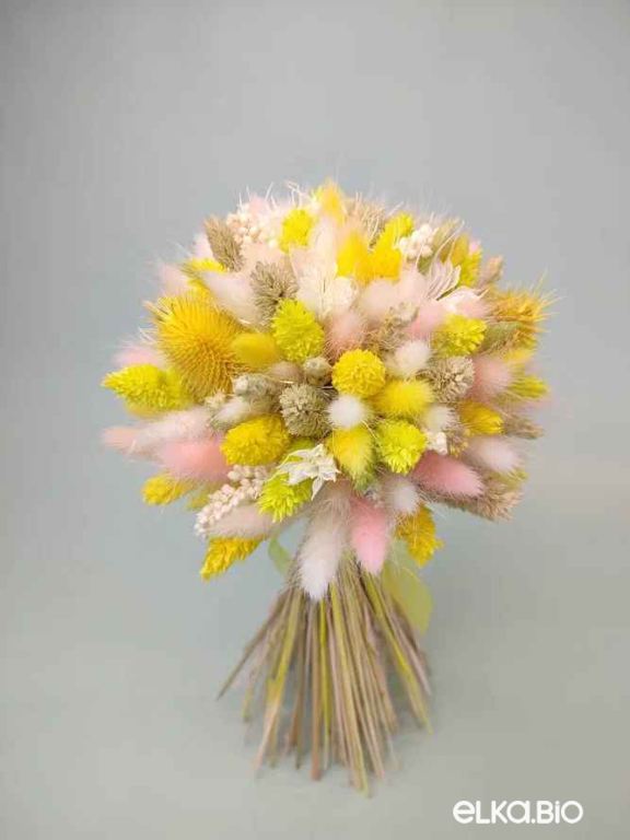 Летний букет из сухоцветов с фалярисом А185-B114