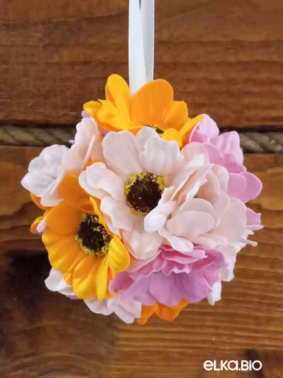 Шар из декоративных цветов Секрет цветов А43-В40