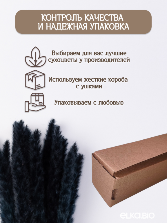 Пампас мини черный 45 шт. Высший сорт М274
