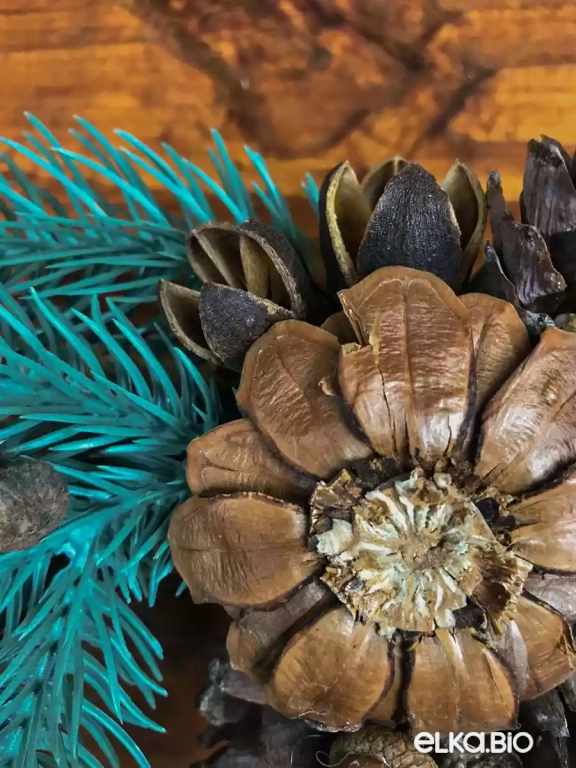 Венок декоративный из шишек А15-В6