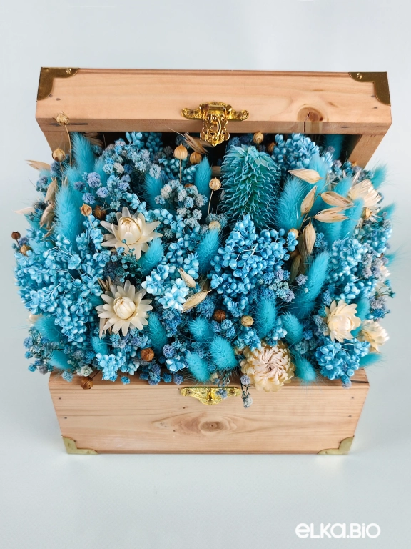 Настольная композиция из голубых сухоцветов Б57-B103 Настольная композиция из голубых сухоцветов Б57-B103