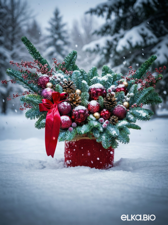 Композиция из пихты Нобилис Королева Виктория К15