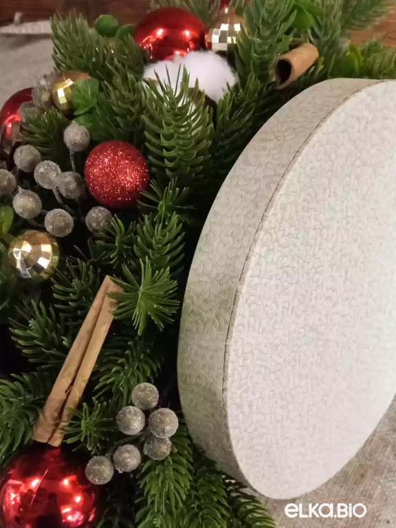 Декоративная композиция в коробке Новогоднее настроение Ю16-В37