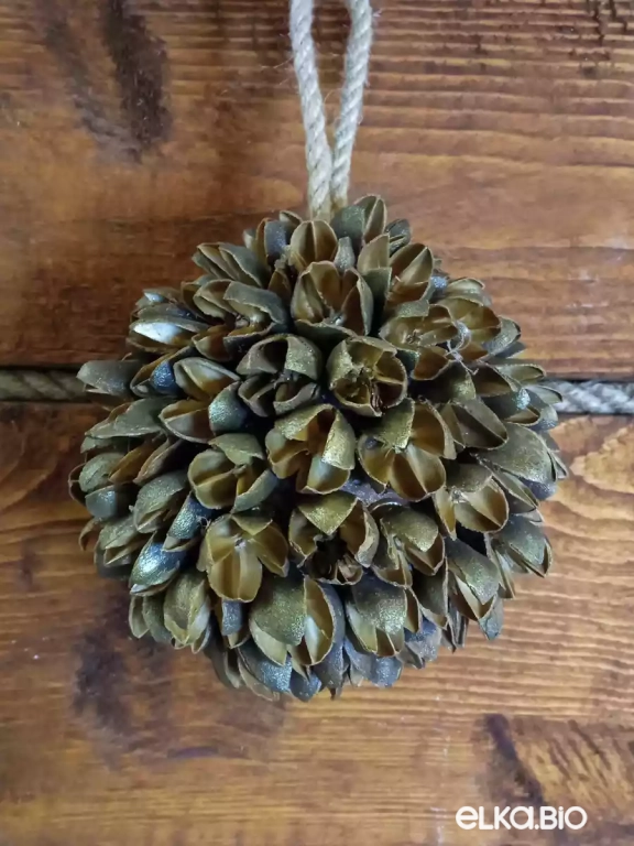 Декоративный шар из бакули Бакули в золоте П48-В42