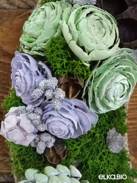 Венок декоративный Нежность бакули Ю3-В17