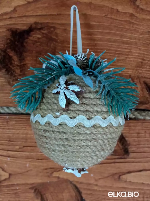 Набор шаров из каната с декором (5шт) Мелодия ветра Б20-В57