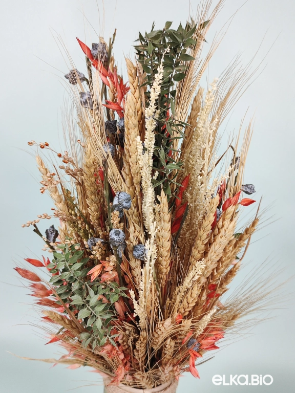 Букет пшеницы в вазе из бамбука Б71-B104