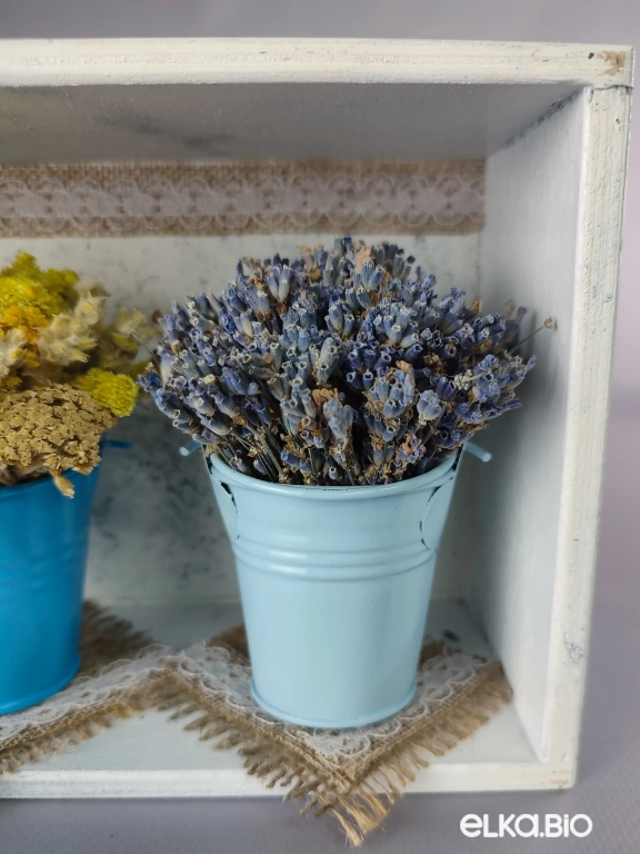 Композиция с цветами лаванды и лимоника Т128-B101