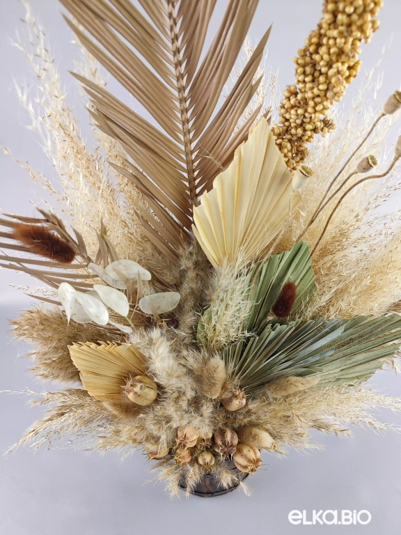 Настольная композиция с листьями пальмы А121-B101