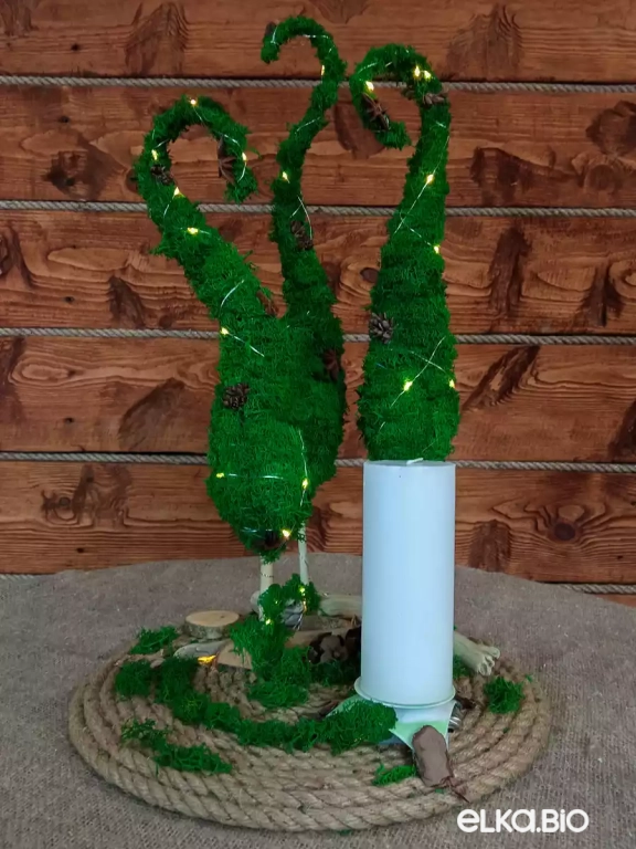 Декоративная композиция из мха Лесные птицы Б37-В80